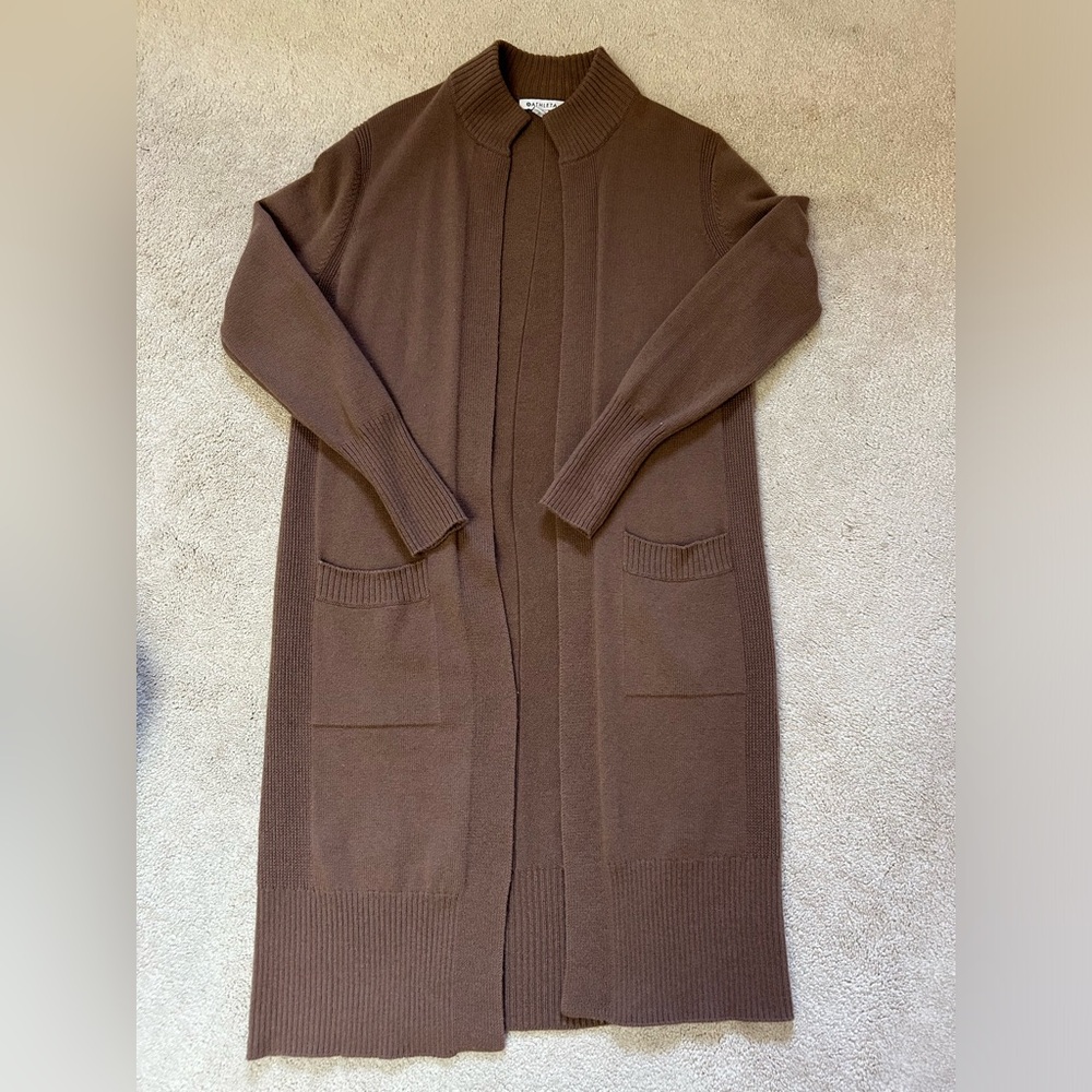 Athleta Spirit Wool Cashmere II Wrap Cardigan Size L